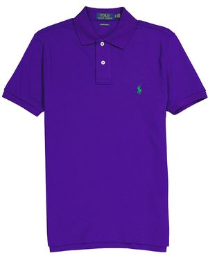 Polo Ralph Lauren Pique Polo Shirt - Purple