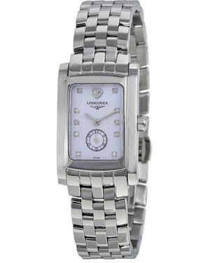 Longines Dolce Vita Blue Mother Of Pearl Dial Stainless Steel Watch - Grey