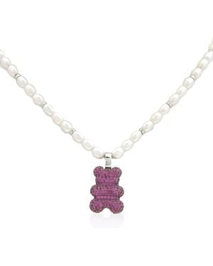 Apm Monaco Malu Yummy Bear Pearl Necklace - White