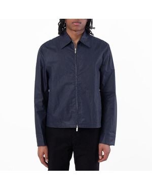 Ferragamo Ferragamo Linen Blouson Jacket - Blue