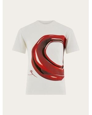 Ferragamo Cotton Graphic Sweater - Red