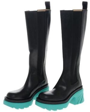 Bottega Veneta Flash High Chelsea Boots - Blue