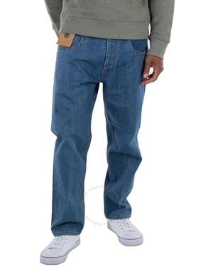 Craig Green Washed Fluffy Hole Jeans - Blue