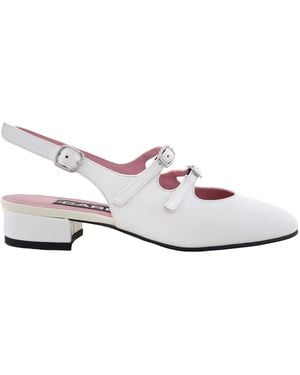 CAREL PARIS Paris Peche Slingback Mary Janes, Brand Size 36 Us - White