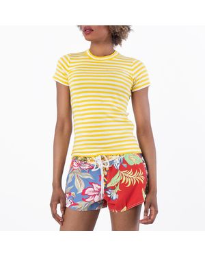 Polo Ralph Lauren Stripe Pattern Cotton T Shirt - Yellow