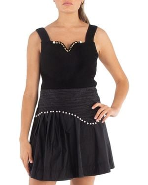 Aje. Aje Ladies Goldfoil Metal Bar Bodice - Black