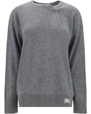 Burberry Ekd Cashmere Jumper - Grey