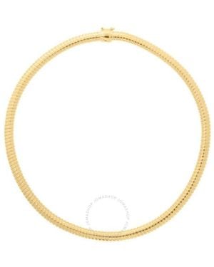 Tresorra Sterling Plated Tubogas Fancy Chain Necklace - Metallic
