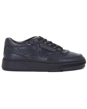 Reebok Club C Ltd Cracked Leather Trainers - Blue