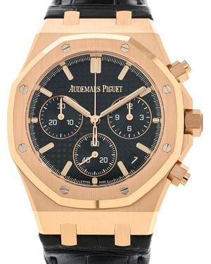 Audemars Piguet Royal Oak Chronograph Automatic Black Dial Watch - Metallic