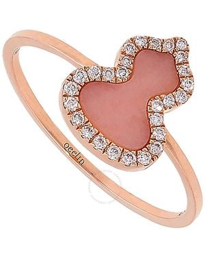 Qeelin Wulu Petite 18K Rose Diamond Ring - Pink