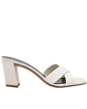 Paris Texas Dafne 70 Leather Mules - Metallic