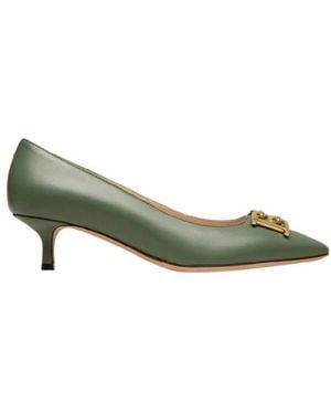 Bally Evanca 45 Leather Pumps, Brand Size 36 Us - Green