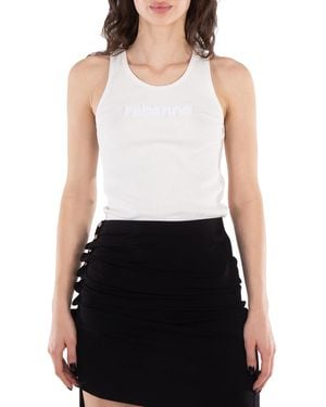 Rabanne Ladies Logo Tank Top - White
