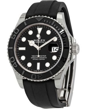Rolex Yacht-master 42 Mm 18kt White Gold Watch -0002 - Black