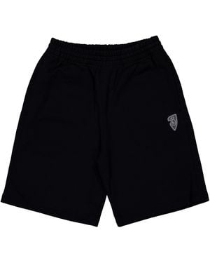 Burberry B Shield Logo Cotton Shorts - Black