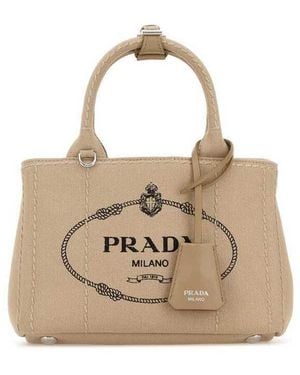 Prada Jardinire Top Handle Bag - Natural
