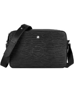Montblanc Leather Strap Messenger Bag - Black