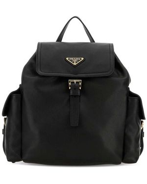Prada Leather Backpack - Black