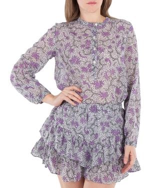 Isabel Marant Isabel Marant Maria Cotton Voile Blouse - Purple