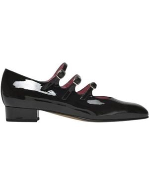 CAREL PARIS Ariana Patent Leather Mary Jane Court Shoes, Brand Size 37.5 Us - Black
