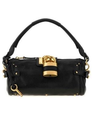 Chloé Leather Paddington Shoulder Bag - Black