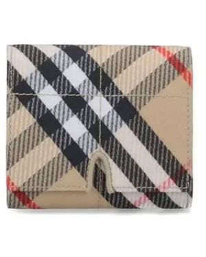Burberry Vintage Check Trifold Wallet - Metallic
