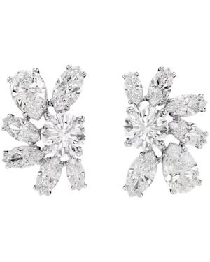 Swarovski Mesmera Rhodium Plated Stud Earrings - Metallic