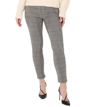 Chloé Ladies Checked Tousers, Brand Size 38 (Us - Gray