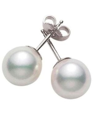 Mikimoto 5-5.5Mm A Stud Earrings - Metallic