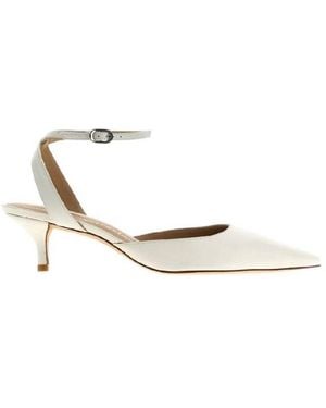 Stuart Weitzman Barelythere 50 Leather Pumps - White