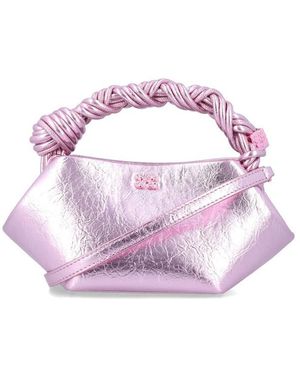 Ganni Metallic Mini Bou Bag - Purple