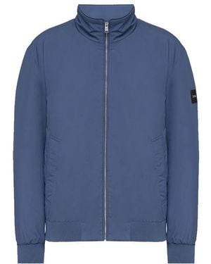BOSS H-Clase Logo Badge Water-Repellent Jacket, Brand Size 50 Us - Blue