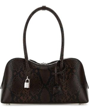Stella McCartney Stella Ryder Medium Bag Eco Micely Snake Alter Mat - Black