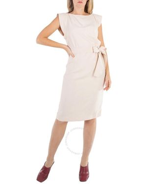 Burberry Buttermilk Alina Belted Dress - Natural