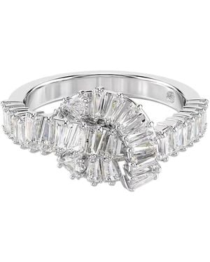 Swarovski Matrix Baguette Cut Knot Ring, Size 60 - White