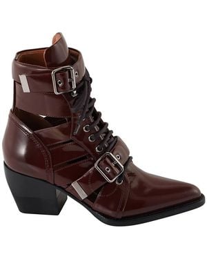 Chloé Rylee Ladies Rylee Ankle Boots, Brand Size 35 (Us - Brown