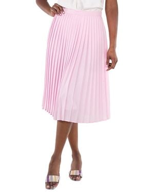 Burberry Mariner Silk Lined Pleated Skirt, Brand Size 8 (Us - Pink