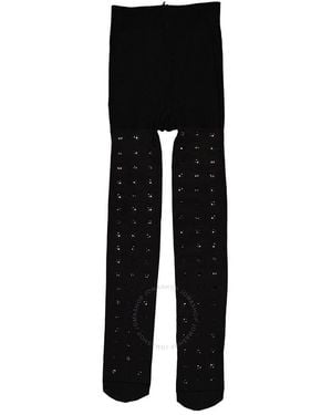 Burberry Crystal Embellished Tights - Black