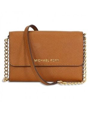 Michael Kors Jet Set Large Phone Crossbody - Brown