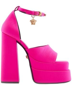 Versace Medusa Aevitas Platform Sandals, Brand Size 37 Us - Pink