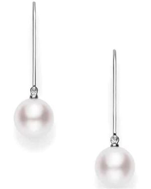 Mikimoto Pearl 18K Classic Earrings - White