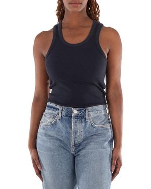 Agolde Poppy Organic Cotton-Blended Tank - Blue
