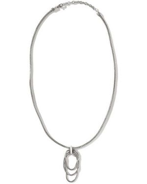 John Hardy Classic Chain Link Drop Pendant Necklace - Metallic