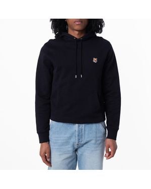 Maison Kitsuné Fox Head Patch Regular Hoodie - Black