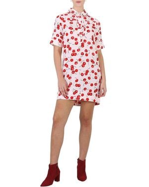 Essentiel Antwerp Cherry Print Short Sleeve Dress, Brand Size 34 (Us - Red