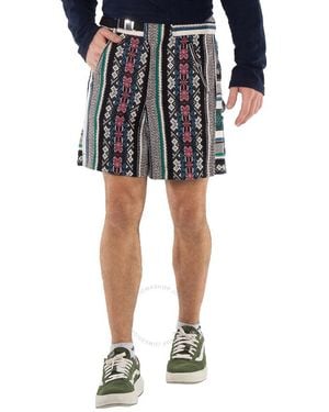 Sacai Rug Jaquard Shorts, Brand Size 2 - Blue