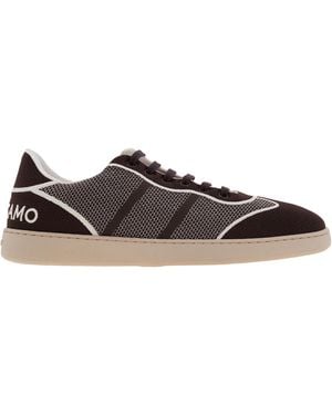 Ferragamo Technical Fabric Low-Top Trainers - Brown