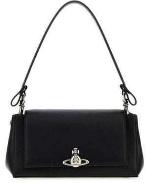 Vivienne Westwood Synthetic Leather Medium Hazel Shoulder Bag Borse A Mano - Black