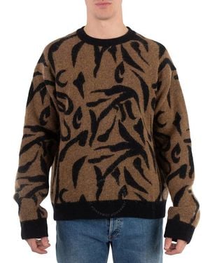 Nanushka Toine Crew Neck Abstract Print Sweater - Brown